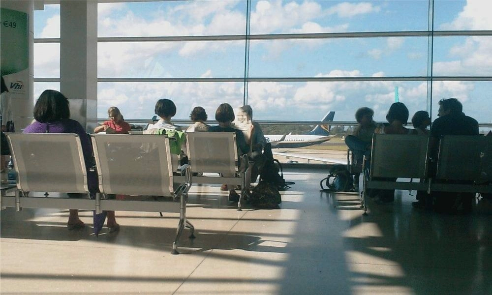 Passengers waiting on airport